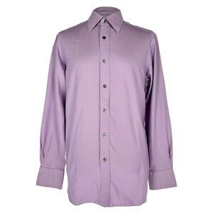 Tom Ford Button-Down Shirt in Purple Cotton